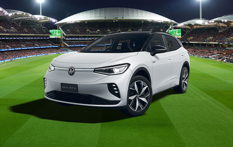 Luxury White VW Car on the Adelaide Oval