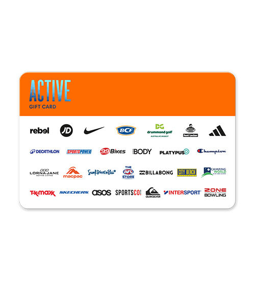 2026 Active Gift Card with store logos