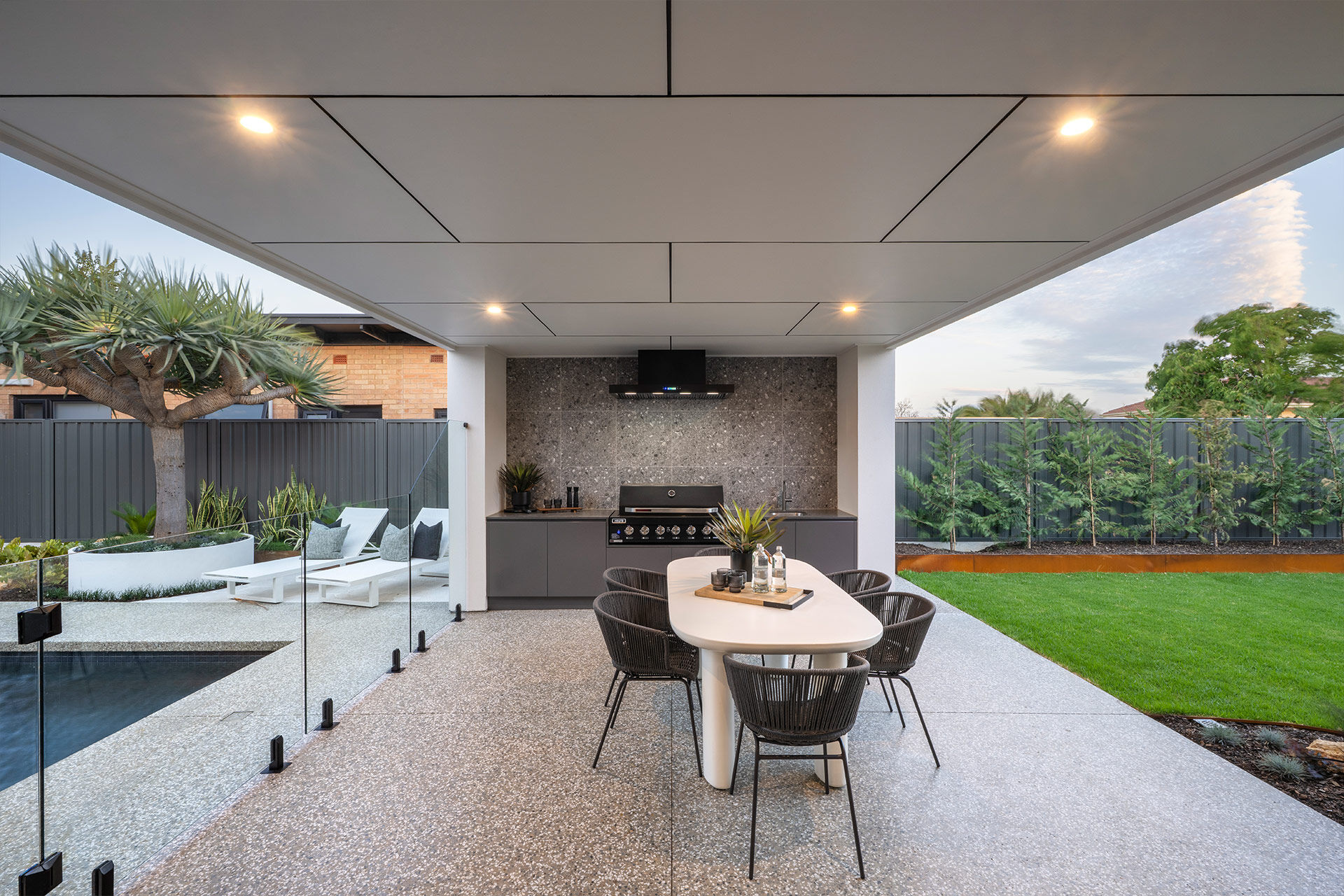 Grand Prize home under cover outdoor entertaining area