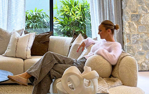 Sitting in grand prize living room